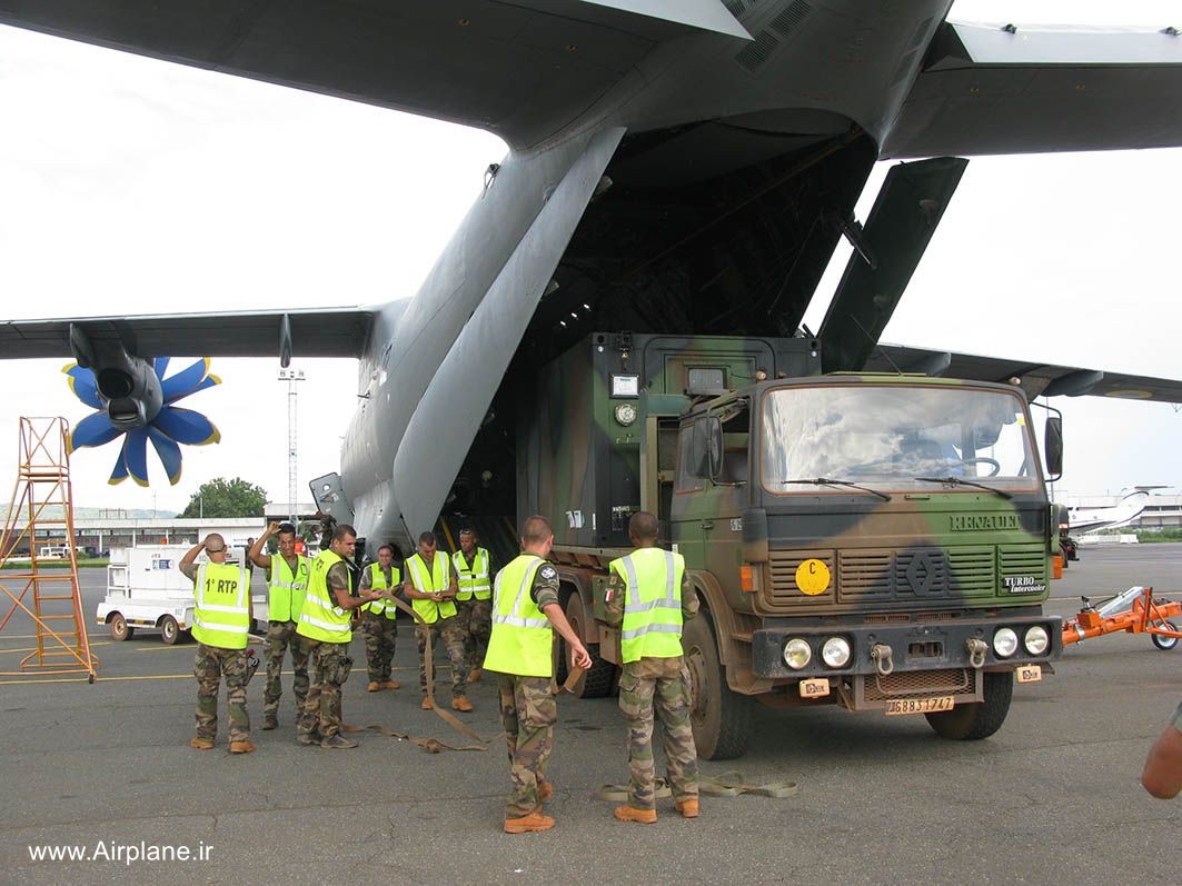 هواپیمای آنتونوف An-70  در حال بارگیری